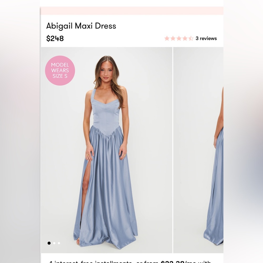 Show Me Your MuMu Abigail Maxi Dress in Light Blue